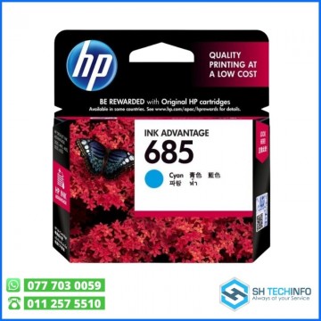 HP 685 Cyan Original Ink Advantage Cartridge