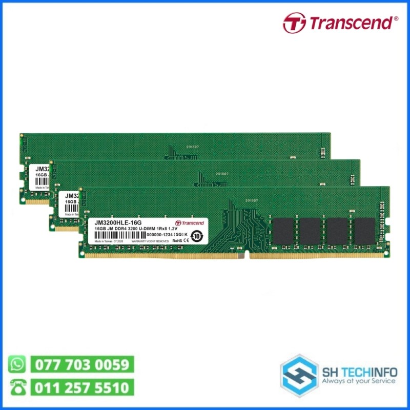 Transcend JM3200HLE-16G DDR4-3200MHz Desktop RAM