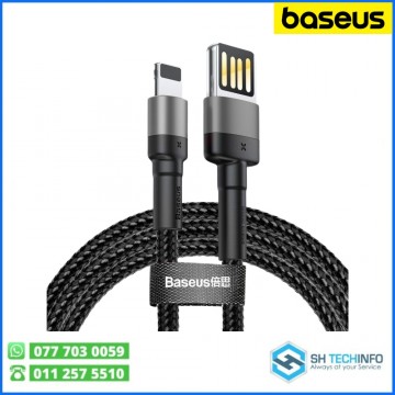 Baseus Cafule 1M Special Edition Nylon Braided Cable USB for iP 2.4A Grey+Black – CALKLF-GG1