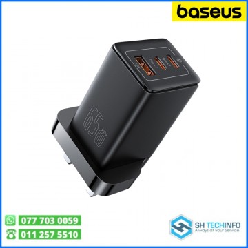 Baseus 65W GaN5 Pro Fast Charger – 2 Type C + USB -UK (P10110828113-00)