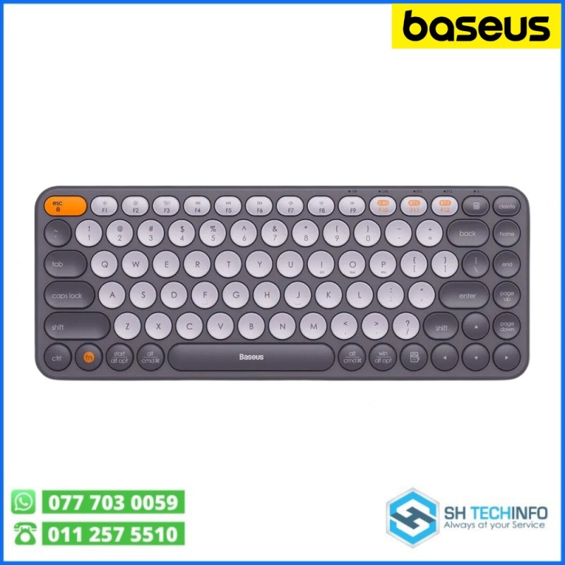 Baseus K01A Wireless Tri-Mode Keyboard Grey Bluetooth & Wireless – B00955501832-00